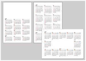 【2026年4月始まり年間カレンダー無料】A4印刷・Excel編集対応（2026年4月〜2027年3月）
