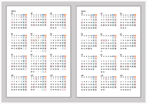 2027年月曜始まり年間カレンダーのアイキャッチ画像。A4縦型で2027年1月から12月までを一覧表示したExcel年間カレンダーテンプレート紹介画像。